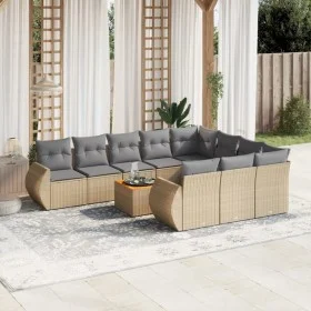 11-teiliges Gartensofa-Set mit beigen synthetischen Rattankissen von , Gartensets - Ref: Foro24-3257515, Preis: 735,38 €, Rab...
