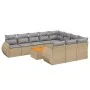 11-piece garden sofa set with beige synthetic rattan cushions by , Garden sets - Ref: Foro24-3257515, Price: 735,38 €, Discou...