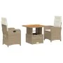 3-piece garden dining set with beige synthetic rattan cushions by , Garden sets - Ref: Foro24-3277349, Price: 378,02 €, Disco...