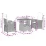 3-piece garden dining set with beige synthetic rattan cushions by , Garden sets - Ref: Foro24-3277349, Price: 378,02 €, Disco...