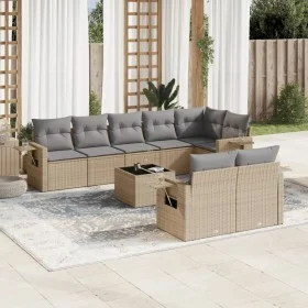 9-piece garden sofa set with beige synthetic rattan cushions by , Garden sets - Ref: Foro24-3220428, Price: 593,86 €, Discoun...