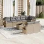 9-piece garden sofa set with beige synthetic rattan cushions by , Garden sets - Ref: Foro24-3220428, Price: 593,86 €, Discoun...