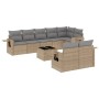 Set de sofás de jardín 9 pzas con cojines ratán sintético beige de , Conjuntos de jardín - Ref: Foro24-3220428, Precio: 603,9...