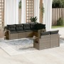 7-piece garden sofa set with gray PE rattan cushions by , Garden sets - Ref: Foro24-3220409, Price: 473,81 €, Discount: %