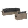Set de sofás de jardín 7 piezas con cojines ratán PE gris de , Conjuntos de jardín - Ref: Foro24-3220409, Precio: 473,81 €, D...