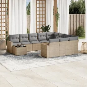 11-teiliges Gartensofa-Set mit beigen synthetischen Rattankissen von , Gartensets - Ref: Foro24-3219519, Preis: 674,41 €, Rab...
