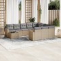 11-teiliges Gartensofa-Set mit beigen synthetischen Rattankissen von , Gartensets - Ref: Foro24-3219519, Preis: 684,74 €, Rab...