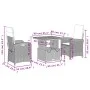 3-piece garden dining set with beige synthetic rattan cushions by , Garden sets - Ref: Foro24-3277361, Price: 403,24 €, Disco...