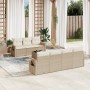 Garden sofa set with beige cushions 8 pcs PE rattan by , Garden sets - Ref: Foro24-3219927, Price: 530,59 €, Discount: %