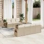 Garden sofa set with beige cushions 8 pcs PE rattan by , Garden sets - Ref: Foro24-3219927, Price: 572,16 €, Discount: %