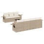Garden sofa set with beige cushions 8 pcs PE rattan by , Garden sets - Ref: Foro24-3219927, Price: 530,59 €, Discount: %