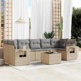 Gartensofa-Set mit beigen Kissen 8 Stück PE-Rattan von , Gartensets - Ref: Foro24-3219938, Preis: 523,24 €, Rabatt: %