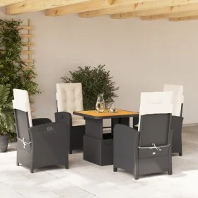 5-teiliges Gartenmöbel-Set mit schwarzen synthetischen Rattankissen von , Gartensets - Ref: Foro24-3277314, Preis: 546,30 €, ...