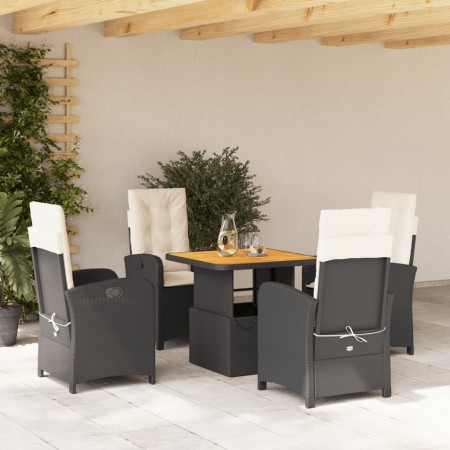 5-piece garden furniture set with black synthetic rattan cushions by , Garden sets - Ref: Foro24-3277314, Price: 516,04 €, Di...