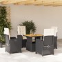 5-piece garden furniture set with black synthetic rattan cushions by , Garden sets - Ref: Foro24-3277314, Price: 516,04 €, Di...