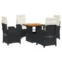 5-piece garden furniture set with black synthetic rattan cushions by , Garden sets - Ref: Foro24-3277314, Price: 516,04 €, Di...