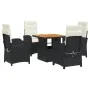 5-piece garden furniture set with black synthetic rattan cushions by , Garden sets - Ref: Foro24-3277314, Price: 545,27 €, Di...