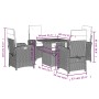 5-piece garden furniture set with black synthetic rattan cushions by , Garden sets - Ref: Foro24-3277314, Price: 516,04 €, Di...