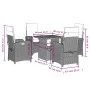 5-teiliges Gartenmöbel-Set mit schwarzen synthetischen Rattankissen von , Gartensets - Ref: Foro24-3277314, Preis: 546,12 €, ...