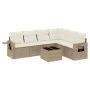 7-piece garden sofa set and beige synthetic rattan cushions by , Garden sets - Ref: Foro24-3220217, Price: 477,01 €, Discount: %