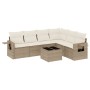 7-teiliges Gartensofa-Set und beigefarbene synthetische Rattankissen von , Gartensets - Ref: Foro24-3220217, Preis: 457,79 €,...