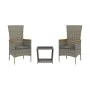 3-piece garden dining set with gray synthetic rattan cushions by , Garden sets - Ref: Foro24-3277562, Price: 197,98 €, Discou...