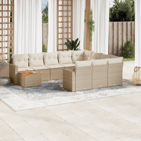 11-piece garden sofa set with beige synthetic rattan cushions by , Modular outdoor sofas - Ref: Foro24-3224308, Price: 684,99...
