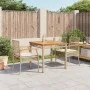 Set comedor de jardín 3 pzas con cojines ratán sintético beige de , Conjuntos de jardín - Ref: Foro24-3213578, Precio: 254,43...