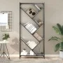 Estantería madera ingeniería y metal gris Sonoma 79x30x180 cm de , Librerías y estanterías - Ref: Foro24-845434, Precio: 96,5...