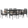 9-piece garden dining set and black synthetic rattan cushions by , Garden sets - Ref: Foro24-3213602, Price: 686,64 €, Discou...