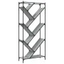 Estantería madera ingeniería y metal gris Sonoma 79x30x180 cm de , Librerías y estanterías - Ref: Foro24-845434, Precio: 96,5...