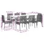 9-piece garden dining set and black synthetic rattan cushions by , Garden sets - Ref: Foro24-3213602, Price: 686,64 €, Discou...