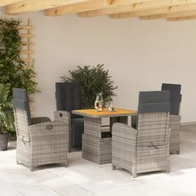 5-piece garden dining set with gray synthetic rattan cushions by , Garden sets - Ref: Foro24-3277340, Price: 644,48 €, Discou...
