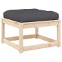 Garden stool with solid pine wood cushion by , Outdoor sofas - Ref: Foro24-844699, Price: 53,03 €, Discount: %