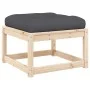 Garden stool with solid pine wood cushion by , Outdoor sofas - Ref: Foro24-844699, Price: 52,42 €, Discount: %