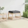 Garden stool with solid pine wood cushion by , Outdoor sofas - Ref: Foro24-844699, Price: 52,42 €, Discount: %