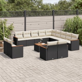 14-piece garden sofa set with black synthetic rattan cushions by , Garden sets - Ref: Foro24-3226532, Price: 821,98 €, Discou...