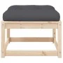 Gartenhocker mit Kissen aus massivem Kiefernholz von , Outdoor-Sofas - Ref: Foro24-844699, Preis: 52,42 €, Rabatt: %