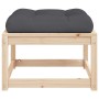 Garden stool with solid pine wood cushion by , Outdoor sofas - Ref: Foro24-844699, Price: 53,03 €, Discount: %