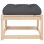 Garden stool with solid pine wood cushion by , Outdoor sofas - Ref: Foro24-844699, Price: 52,42 €, Discount: %