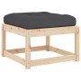 Garden stool with solid pine wood cushion by , Outdoor sofas - Ref: Foro24-844699, Price: 53,03 €, Discount: %