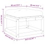 Garden stool with solid pine wood cushion by , Outdoor sofas - Ref: Foro24-844699, Price: 53,03 €, Discount: %
