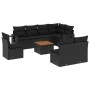 8-piece garden sofa set and black synthetic rattan cushions by , Garden sets - Ref: Foro24-3256930, Price: 568,03 €, Discount: %