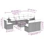 8-piece garden sofa set and black synthetic rattan cushions by , Garden sets - Ref: Foro24-3256930, Price: 568,03 €, Discount: %