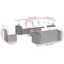 9-teiliges Gartensofa-Set mit beigen synthetischen Rattankissen von , Gartensets - Ref: Foro24-3257871, Preis: 734,53 €, Raba...
