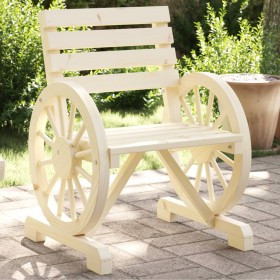 Silla de jardín de madera maciza de abeto 58x58x78,5 cm