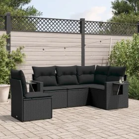 5-piece garden furniture set and black synthetic rattan cushions by , Garden sets - Ref: Foro24-3220164, Price: 357,92 €, Dis...