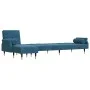 L-förmiges Schlafsofa aus blauem Samt, 271 x 140 x 70 cm von , Sofas - Ref: Foro24-3157220, Preis: 491,59 €, Rabatt: %