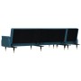 L-shaped sofa bed blue velvet 271x140x70 cm by , Sofas - Ref: Foro24-3157220, Price: 472,11 €, Discount: %