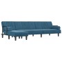 L-förmiges Schlafsofa aus blauem Samt, 260 x 140 x 70 cm von , Sofas - Ref: Foro24-3157241, Preis: 415,32 €, Rabatt: %